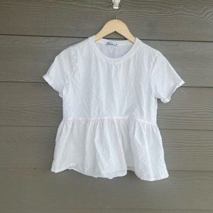 Zara white babydoll shirt